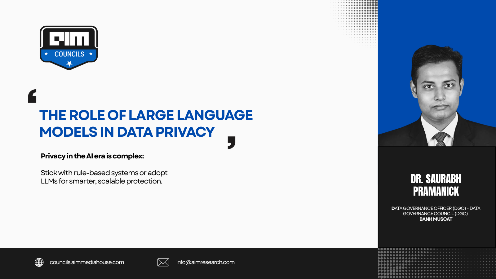 The Role of Large Language Models in Data Privacy