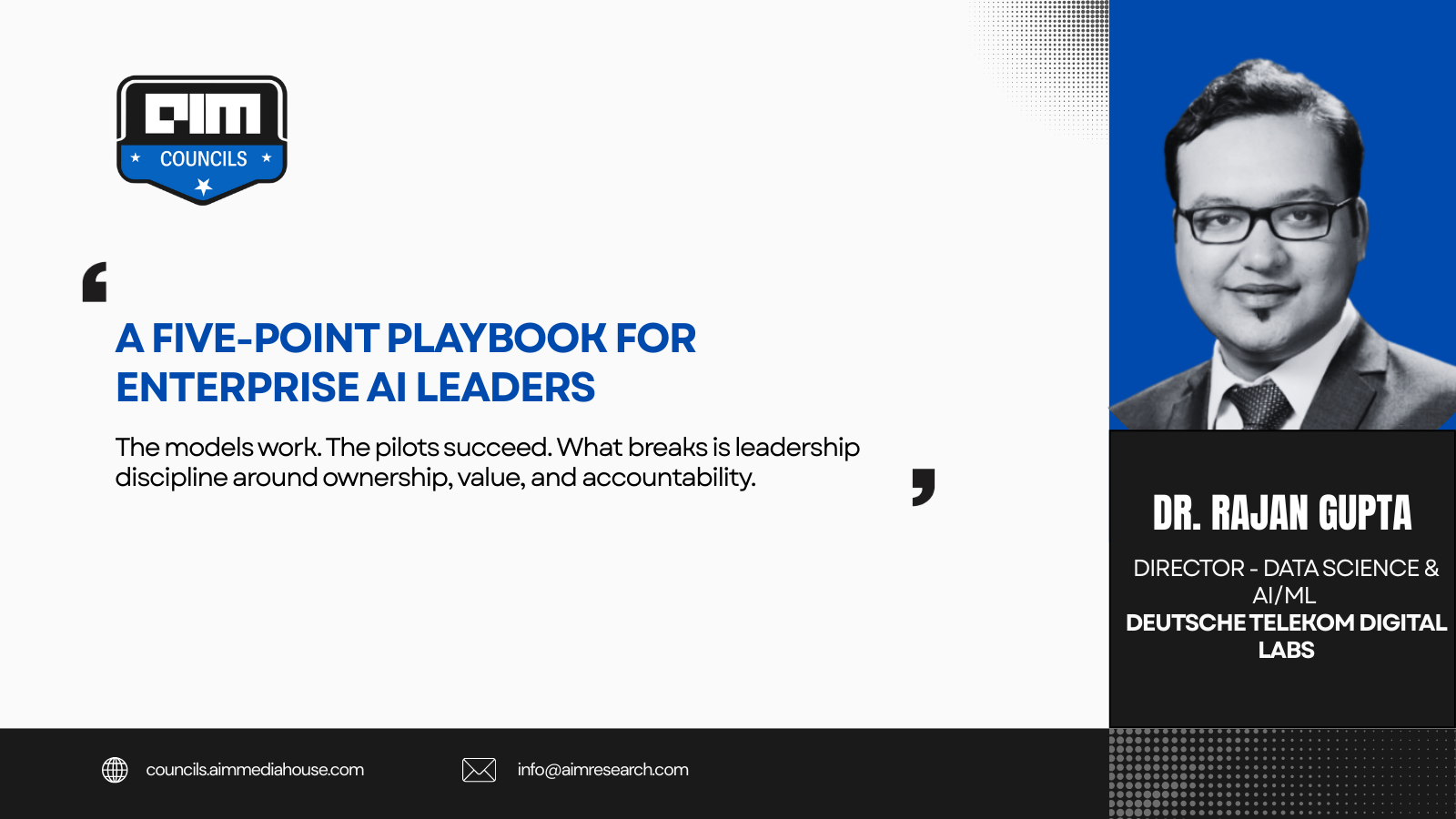 A Five-Point Playbook for Enterprise AI Leaders