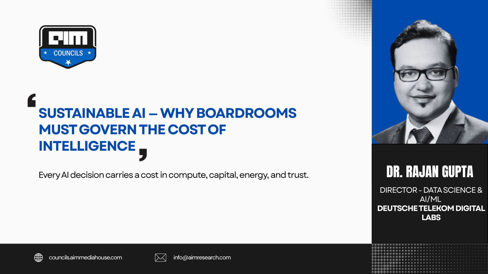 Sustainable AI – Why Boardrooms Must Govern the Cost of Intelligence